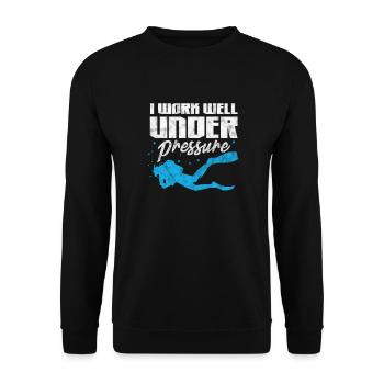 Diver - Unisex Sweatshirt - black - Front - Alina (178cm) & Michal (187cm)