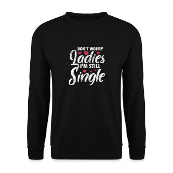 Single - Unisex Sweatshirt - black - Front - Alina (178cm) & Michal (187cm)