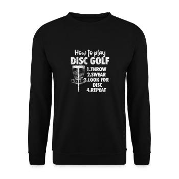 Disc Golf - Unisex Pullover - Schwarz - Vorne - Alina (178cm) & Michal (187cm)