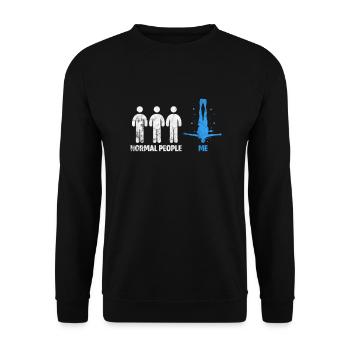 Diver - Unisex Sweatshirt - black - Front - Alina (178cm) & Michal (187cm)