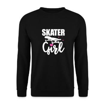 Skater Girl Skateboard Skate Skater Gift - Unisex Sweatshirt - black - Front - Alina (178cm) & Michal (187cm)