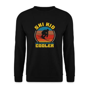 Ski child - Unisex Sweatshirt - black - Front - Alina (178cm) & Michal (187cm)