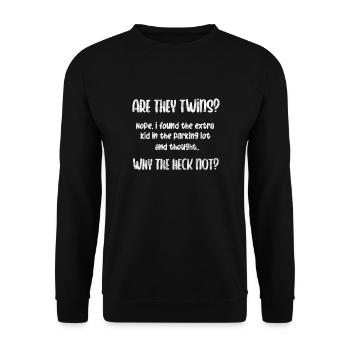 Twins - Unisex Sweatshirt - black - Front - Alina (178cm) & Michal (187cm)