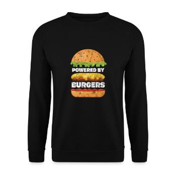 Burger - Unisex Pullover - Schwarz - Vorne - Alina (178cm) & Michal (187cm)