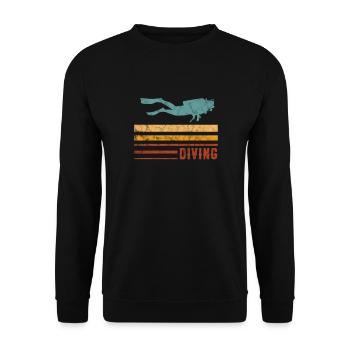 Diver - Unisex Sweatshirt - black - Front - Alina (178cm) & Michal (187cm)