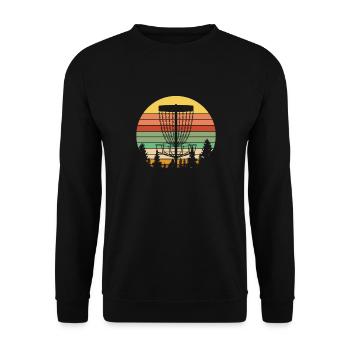 Disc Golf Frisbee Disc Golf Cadeau - Sweat-shirt Unisexe - noir - Devant - Alina (178cm) & Michal (187cm)