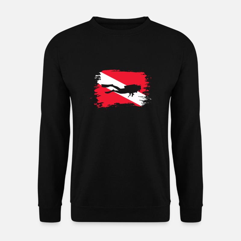 Taucher Tauchen Meer Urlaub Diving Geschenk - Unisex Pullover - Schwarz