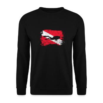 Diver - Unisex Sweatshirt - black - Front - Alina (178cm) & Michal (187cm)