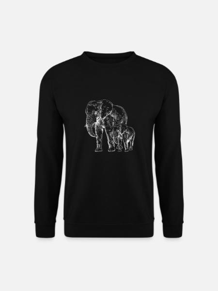 Elefant - Unisex Pullover - Schwarz