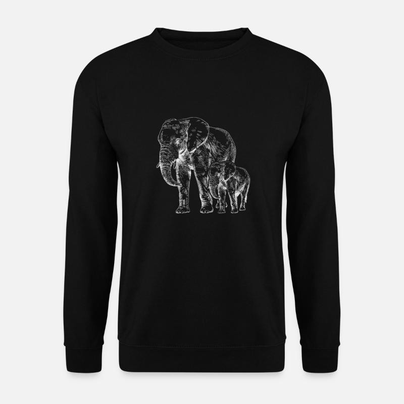Éléphant - Sweat-shirt Unisexe - noir