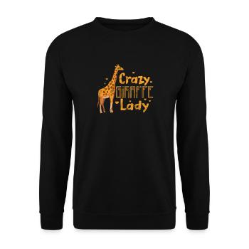 Giraffe Lady - Unisex Pullover - Schwarz - Vorne - Alina (178cm) & Michal (187cm)