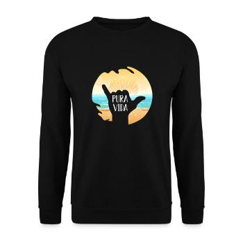 Surf Surfer Sea Surfboard Surfergirl Cadeau - Sweat-shirt Unisexe - noir - Devant - Alina (178cm) & Michal (187cm)