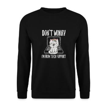 Support technique - Sweat-shirt Unisexe - noir - Devant - Alina (178cm) & Michal (187cm)