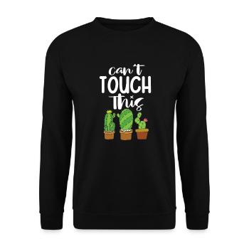 Cactus Cactus Plant Prickly Plants Gift - Unisex Sweatshirt - black - Front - Alina (178cm) & Michal (187cm)