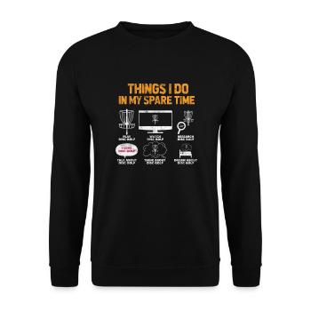 Disc Golf - Unisex Pullover - Schwarz - Vorne - Alina (178cm) & Michal (187cm)