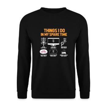 Disc Golf Frisbee Disc Golf Cadeau - Sweat-shirt Unisexe - noir - Devant - Alina (178cm) & Michal (187cm)