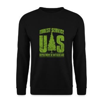 Wald - Unisex Pullover - Schwarz - Vorne - Alina (178cm) & Michal (187cm)