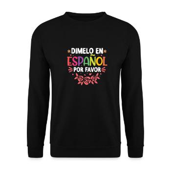 Spanischlehrer Spanisch Lehrer Schule Geschenk - Unisex Pullover - Schwarz - Vorne - Alina (178cm) & Michal (187cm)