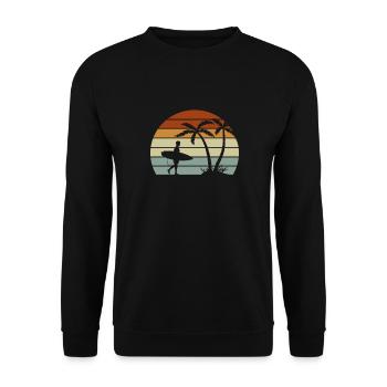 Surf Surfer Sea Surfboard Surfergirl Cadeau - Sweat-shirt Unisexe - noir - Devant - Alina (178cm) & Michal (187cm)
