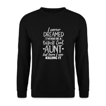Aunt - Unisex Sweatshirt - black - Front - Alina (178cm) & Michal (187cm)