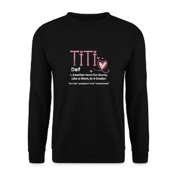Aunt - Unisex Sweatshirt - black - Front - Alina (178cm) & Michal (187cm)