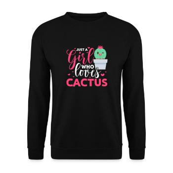 Cactus Fille Cactus Fille Fille Cadeau - Sweat-shirt Unisexe - noir - Devant - Alina (178cm) & Michal (187cm)
