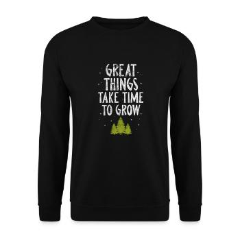 Wald - Unisex Pullover - Schwarz - Vorne - Alina (178cm) & Michal (187cm)