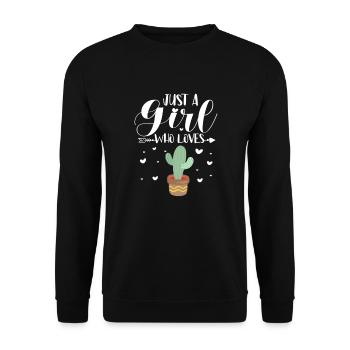 Cactus Fille Cactus Fille Fille Cadeau - Sweat-shirt Unisexe - noir - Devant - Alina (178cm) & Michal (187cm)