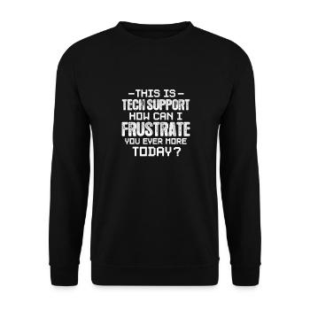 Technischer Support Computer It Admin Geschenk - Unisex Pullover - Schwarz - Vorne - Alina (178cm) & Michal (187cm)