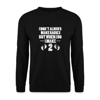 Twins - Unisex Sweatshirt - black - Front - Alina (178cm) & Michal (187cm)