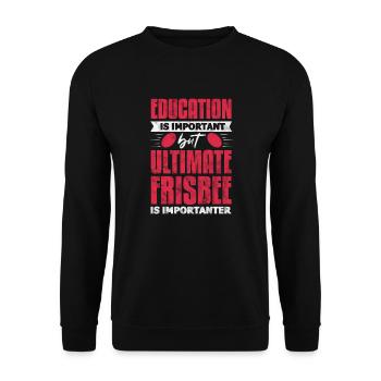 Ultimate Frisbee - Unisex Pullover - Schwarz - Vorne - Alina (178cm) & Michal (187cm)