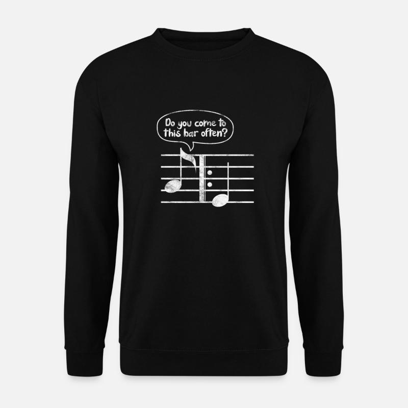 Klavier - Unisex Pullover - Schwarz