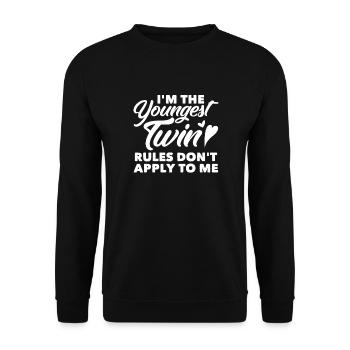 Twins Family Baby Birth Twin Gift - Unisex Sweatshirt - black - Front - Alina (178cm) & Michal (187cm)