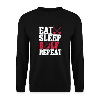 Golf Golfer Golf Club Golf Ball Cadeau - Sweat-shirt Unisexe - noir - Devant - Alina (178cm) & Michal (187cm)