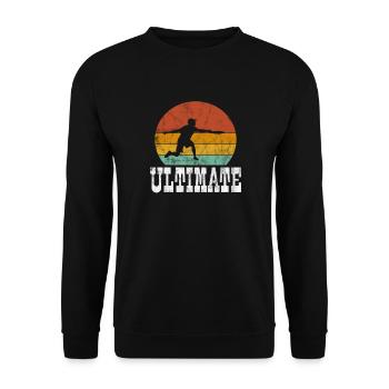 Ultimate Frisbee - Unisex Sweatshirt - black - Front - Alina (178cm) & Michal (187cm)
