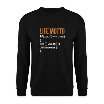 Software developer - Unisex Sweatshirt - black - Front - Alina (178cm) & Michal (187cm)