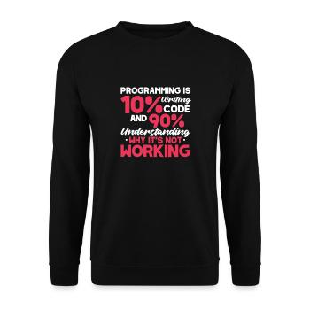 Software Developer Programmer Software - Unisex Sweatshirt - black - Front - Alina (178cm) & Michal (187cm)