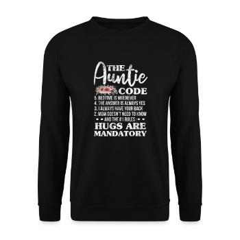 Tante - Unisex Pullover - Schwarz - Vorne - Alina (178cm) & Michal (187cm)