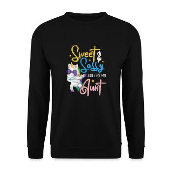 Aunt - Unisex Sweatshirt - black - Front - Alina (178cm) & Michal (187cm)