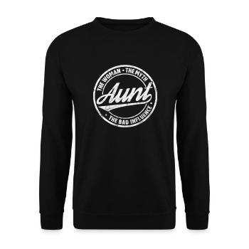 Aunt - Unisex Sweatshirt - black - Front - Alina (178cm) & Michal (187cm)