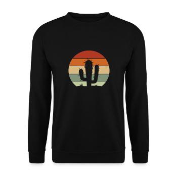 Cactus Cactus Plant Prickly Plants Gift - Unisex Sweatshirt - black - Front - Alina (178cm) & Michal (187cm)