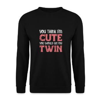 Twins - Unisex Sweatshirt - black - Front - Alina (178cm) & Michal (187cm)