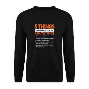 Uncle - Unisex Sweatshirt - black - Front - Alina (178cm) & Michal (187cm)