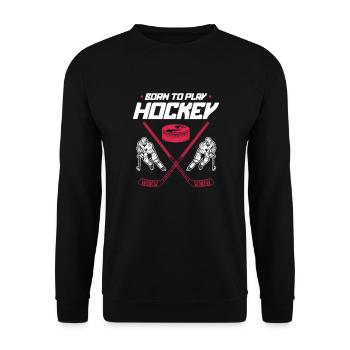 Eishockey - Unisex Pullover - Schwarz - Vorne - Alina (178cm) & Michal (187cm)