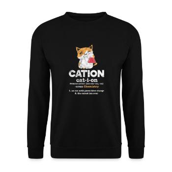 Chimie Chat Chimiste Laboratoire chimique Nerd Cadeau - Sweat-shirt Unisexe - noir - Devant - Alina (178cm) & Michal (187cm)