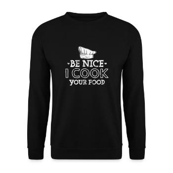 Kochen Koch Köchin Restaurant Küche Geschenk - Unisex Pullover - Schwarz - Vorne - Alina (178cm) & Michal (187cm)