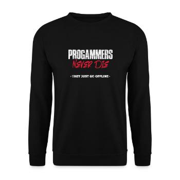 Programmer - Unisex Sweatshirt - black - Front - Alina (178cm) & Michal (187cm)