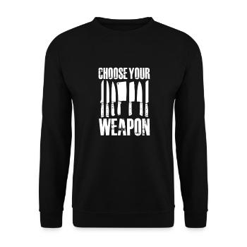 Cuire - Sweat-shirt Unisexe - noir - Devant - Alina (178cm) & Michal (187cm)