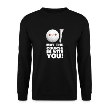 Golf Golfer Golf Club Golf Ball Cadeau - Sweat-shirt Unisexe - noir - Devant - Alina (178cm) & Michal (187cm)