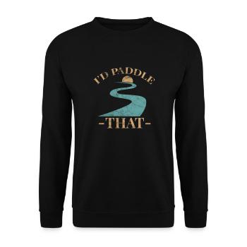 SUP Stand Up Paddling Paddel Wassersport Geschenk - Unisex Pullover - Schwarz - Vorne - Alina (178cm) & Michal (187cm)